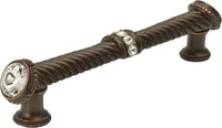Cache Caché 5'' cc large pull with end & center 7 rivoli Swarovski Clear Crystals 1200-22C