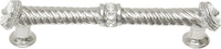 Caché 5'' cc large pull with end & center 7 rivoli Swarovski Clear Crystals in Platinum. 1200-24C