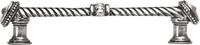 Caché 5'' cc large pull with end & center 7 rivoli Swarovski Clear Crystals in Chalice. 1200-9C