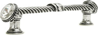 Cache Caché 5'' cc large pull with end & center 7 rivoli Swarovski Clear Crystals in Chalice. 1200-9C