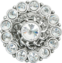 Cache Caché large round multi crystals knob with halo platform with Swarovski Clear Crystals 1203H-24C