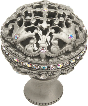 Juliane Grace large knob full round with Swarovski Clear & Aurore Boreale Crystals 134-11CAB