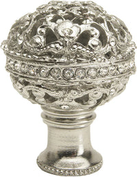 Juliane Grace large knob full round with Swarovski Clear Crystals in Platinum. 134-24C