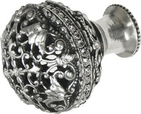 Juliane Grace large knob full round with Swarovski Clear Crystals in Chalice. 134-9C
