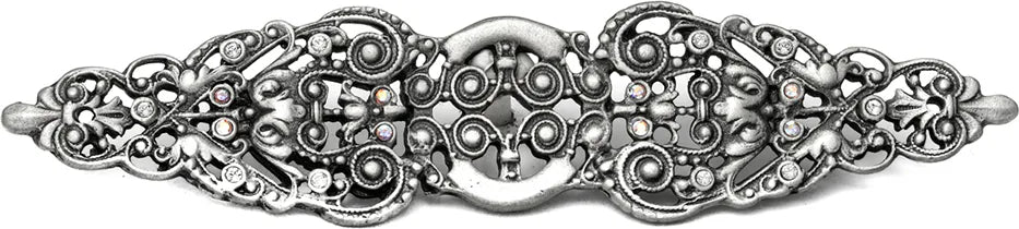 Juliane Grace elongated escutcheon with 18 Swarovski Clear & Aurore Boreale Crystals 135-11CAB