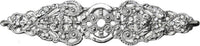 Juliane Grace elongated escutcheon with 18 Swarovski Clear Crystals in Platinum. 135-24C