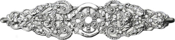 Juliane Grace elongated escutcheon with 18 Swarovski Clear Crystals in Platinum. 135-24C