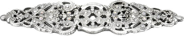 Juliane Grace elongated escutcheon with 18 Swarovski Clear & Aurore Boreale Crystals 135-24CAB