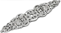 Juliane Grace elongated escutcheon with 18 Swarovski Clear Crystals in Platinum. 135-24C