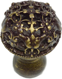 Juliane Grace medium knob full round in Antique Brass. 138-3