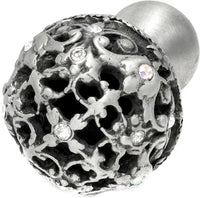 Juliane Grace medium knob full round with 13 Swarovski Clear & Aurore Boreale Crystals 139-11CAB