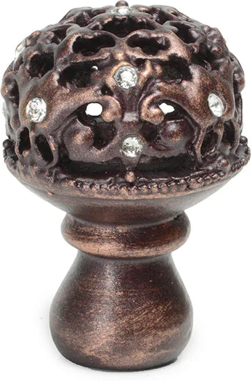 Juliane Grace medium knob full round with 13 Swarovski Clear Crystals 139-22C