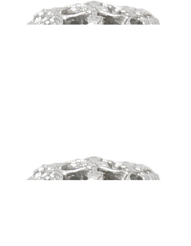 Juliane Grace medium knob full round with 13 Swarovski Clear Crystals in Platinum. 139-24C