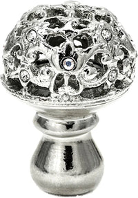 Juliane Grace medium knob full round with 13 Swarovski Clear & Aurore Boreale Crystals 139-24CAB