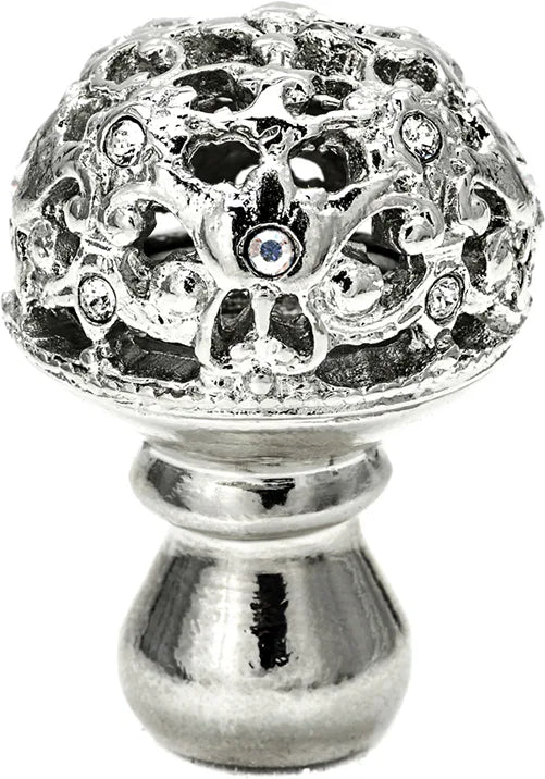 Juliane Grace medium knob full round with 13 Swarovski Clear & Aurore Boreale Crystals 139-24CAB