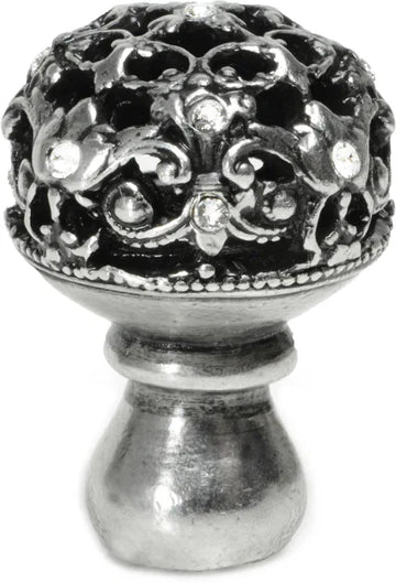 Juliane Grace medium knob full round with 13 Swarovski Clear Crystals in Chalice. 139-9C