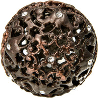 Juliane Grace large knob full round with 17 Swarovski Clear Crystals 143-22C