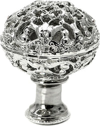 Juliane Grace large knob full round with 13 Swarovski Clear Crystals in Platinum. 143-24C