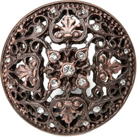 Juliane Grace large knob with 17 Swarovski Clear Crystals 146-22C