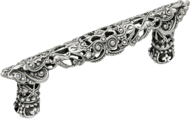 Juliane Grace 3'' cc pull with 12 Swarovski Clear & Aurore Boreale Crystals 147-11CAB