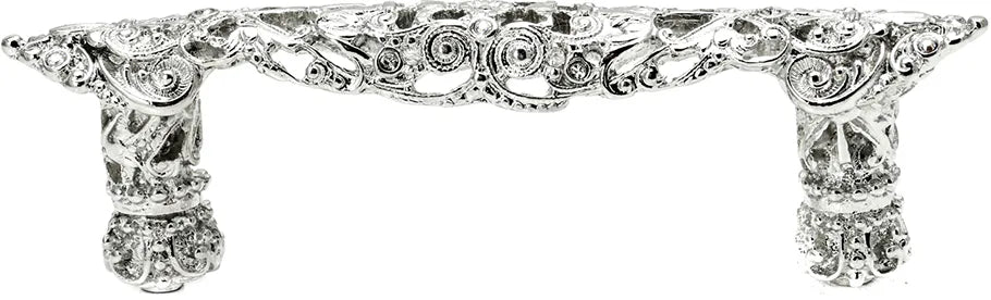 Juliane Grace 3'' cc pull with 12 Swarovski Clear & Aurore Boreale Crystals 147-24CAB