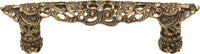 Juliane Grace 3'' cc pull with Clear & Aquamarine Swarovski crystals in Antique Brass. 147-3