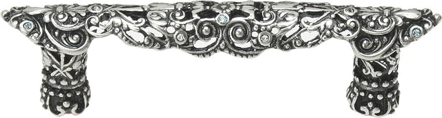 Juliane Grace 3'' cc pull with Clear & Aquamarine Swarovski crystals in Chalice. 147-9