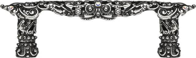 Juliane Grace 3'' cc pull with 12 Swarovski Clear & Aurore Boreale Crystals 147-9CAB