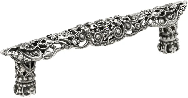 Juliane Grace 4'' cc pull with Swarovski Clear & Aurore Boreale Crystals 149-11CAB