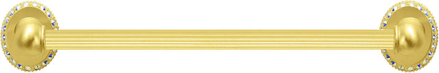 Caché 16'' cc towel bar 5/8'' reeded center w/ Swarovski Aurore Boreale Crystals 1706R-8AB