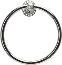 Caché full swing towel ring with Swarovski Clear Crystals 1716