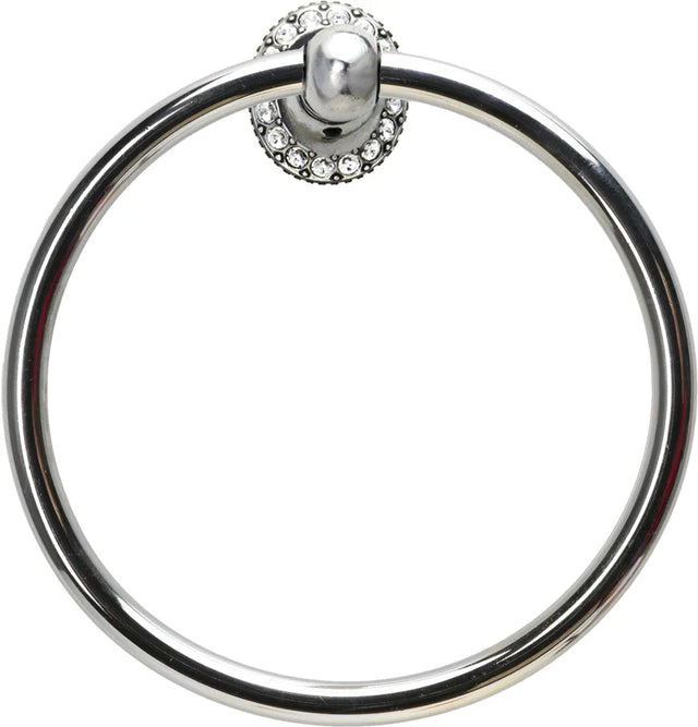 Caché full swing towel ring with Swarovski Clear Crystals 1716