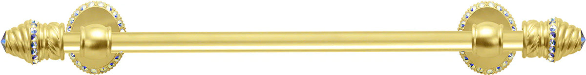 Caché II 16'' cc towel bar with 80 rivoli Swarovski Aurore Boreale Crystals with 5/8'' smooth center 1810-8AB