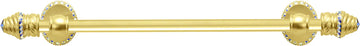 Caché II 16'' cc towel bar with 80 rivoli Swarovski Aurore Boreale Crystals with 5/8'' smooth center 1810-8AB