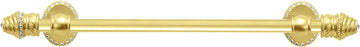Caché II 16'' cc towel bar with 80 rivoli Swarovski Clear Crystals with 5/8'' smooth center 1810-8C