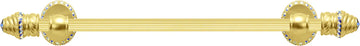 Caché II 16'' cc towel bar with 80 rivoli Swarovski Aurore Boreale Crystals with 5/8'' reeded center 1810R-8AB