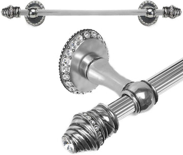 Caché II towel bar with Swarovski Crystals Reeded Center 1810/1811/1812/1813