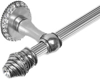 Cache Caché II 16'' cc towel bar with 80 rivoli Swarovski Clear Crystals with 5/8'' reeded center 1810R-9C