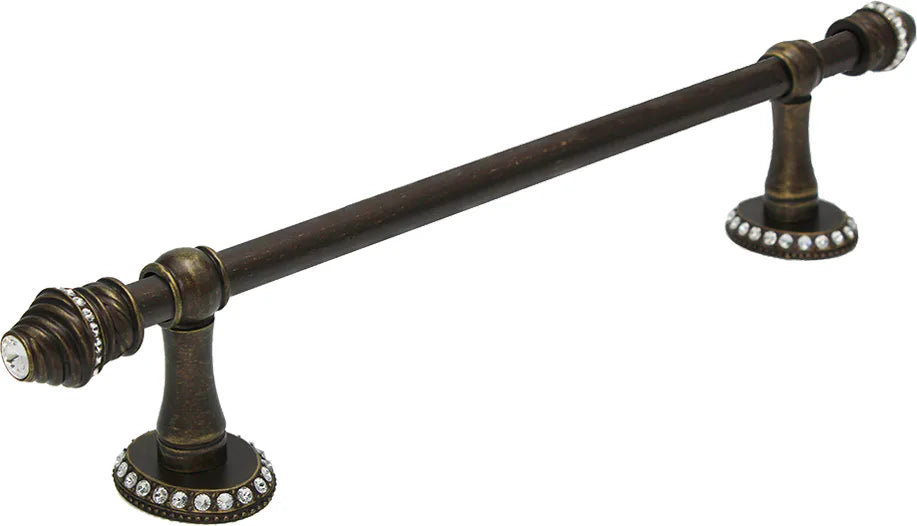 Caché II 32'' cc towel bar with 80 rivoli Swarovski Clear Crystals with 5/8'' smooth center 1812-3C