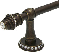 Cache Caché II 36'' cc towel bar with 80 rivoli Swarovski Clear Crystals with 5/8'' smooth center 1813-3C