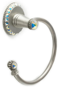 Cache Caché II swing towel smooth ring left with Swarovski Aurore Boreale Crystals 1835-11AB