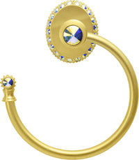 Cache Caché II swing towel smooth ring left with Swarovski Aurore Boreale Crystals 1835-8AB