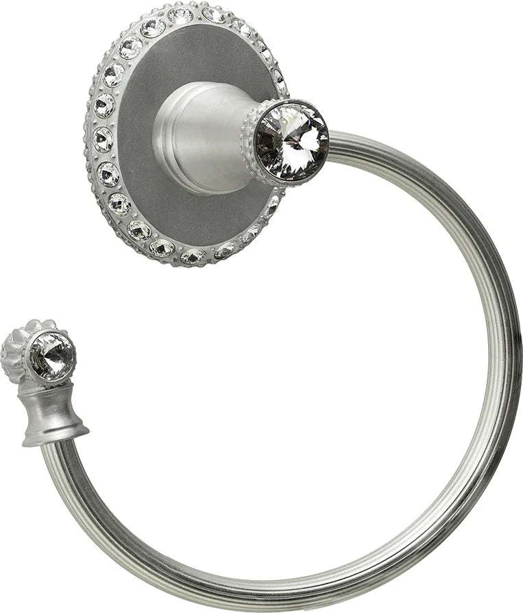 Cache Carpe Diem 1835R-23C Chrysalis swing towel reeded ring left w/ Swarovski Crystals 1835R-23C