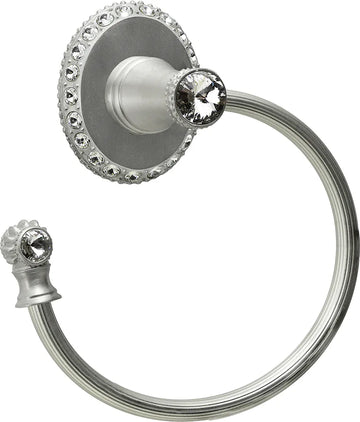 Cache Carpe Diem 1835R-23C Chrysalis swing towel reeded ring left w/ Swarovski Crystals 1835R-23C
