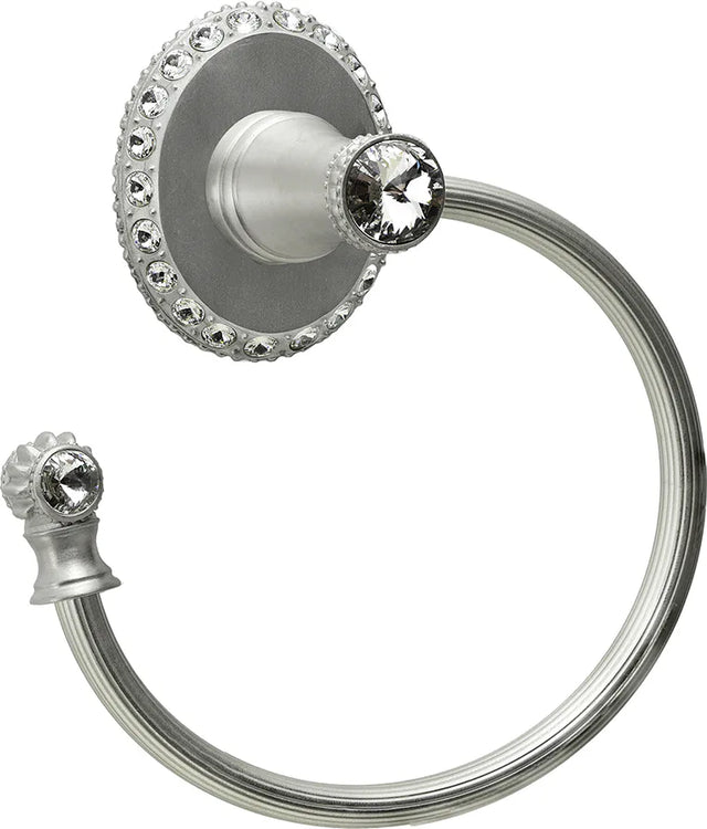 Cache Carpe Diem 1835R-23C Chrysalis swing towel reeded ring left w/ Swarovski Crystals 1835R-23C