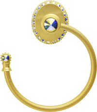Cache Carpe Diem 1835R-8AB Gilded Mercury swing towel reeded ring left w/ Swarovski Crystals 1835R-8AB