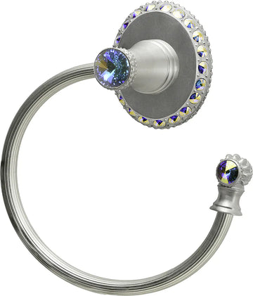 Cache Carpe Diem 1836R-23AB Chrysalis swing towel reeded ring right w/ Swarovski Crystals 1836R-23AB