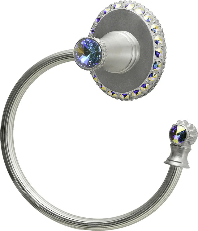 Cache Carpe Diem 1836R-23AB Chrysalis swing towel reeded ring right w/ Swarovski Crystals 1836R-23AB