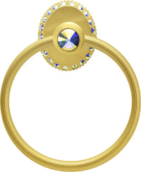 Cache Caché II full swing towel reeded ring right with Swarovski Aurore Boreale Crystals 1837R-8AB