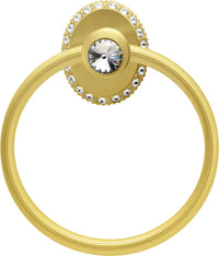 Cache Caché II full swing towel reeded ring right with Swarovski Clear Crystals 1837R-8C